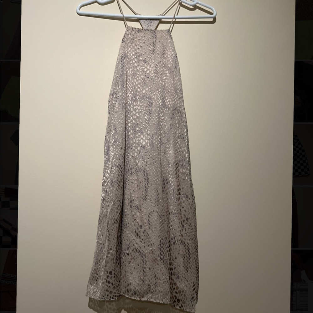 Urban Outfitters Beige Snake Print Mini Dress